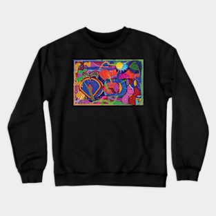 abstract art geometric shape of a couple in love. Crewneck Sweatshirt